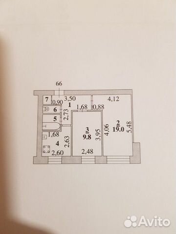 2-к квартира, 45 м², 2/9 эт.