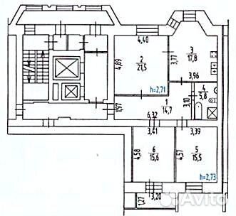 3-к квартира, 93.5 м², 7/15 эт.