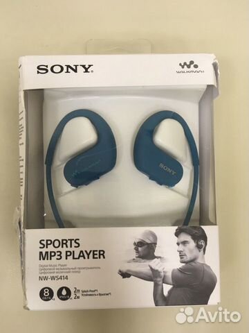 Беспроводные наушники-плеер Sony NW-WS414/LM Blue Беспроводные наушники-плеер Sony NW-WS414/LM Blue