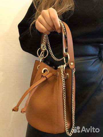 Сумка-бочонок из натуральной кожи (новая) Сумка-бочонок из натуральной кожи (новая)