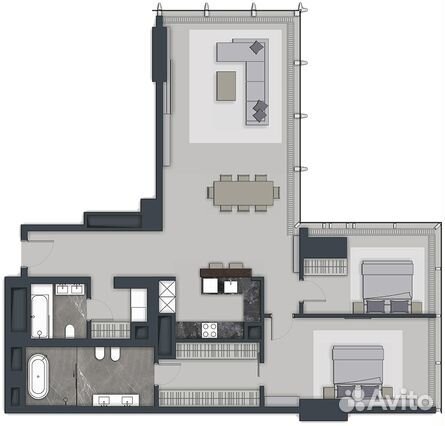4-к квартира, 145.8 м², 62/78 эт. 4-к квартира, 145.8 м², 62/78 эт.