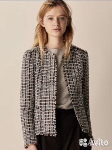 Твидовый жакет Massimo Dutti