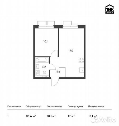1-к квартира, 35.6 м², 24/25 эт. 1-к квартира, 35.6 м², 24/25 эт.
