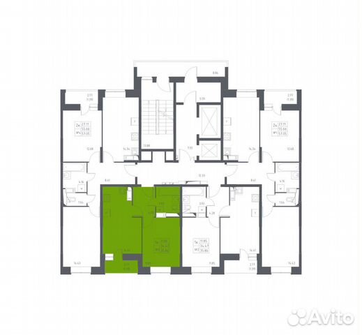 1-к квартира, 35.9 м², 17/17 эт. 1-к квартира, 35.9 м², 17/17 эт.