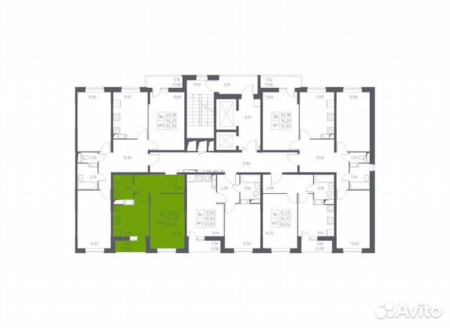 1-к квартира, 36 м², 13/17 эт. 1-к квартира, 36 м², 13/17 эт.