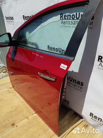 Дверь передняя левая Шевроле Авео Т300 красная