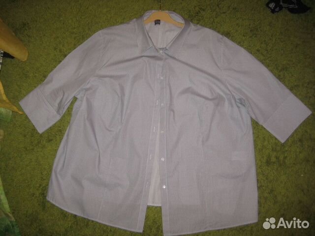 Классная рубашка Ulla Popken Германия р. 70 хлопок