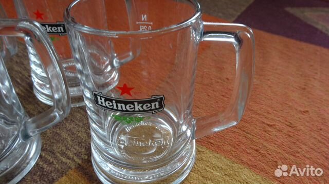 Кружки пивные Heineken оригинальные 6 шт