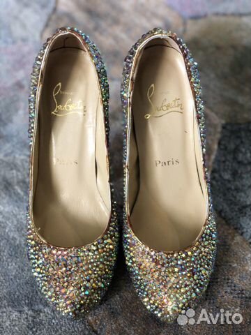 Туфли christian louboutin со стразами (лабутены)