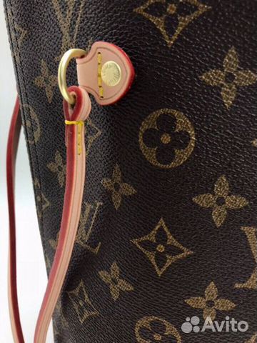 Сумка Луи Виттон шоппер neverfull мм коричневая