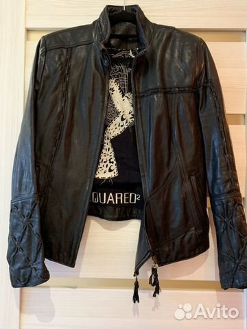 Кожаная куртка Dsquared
