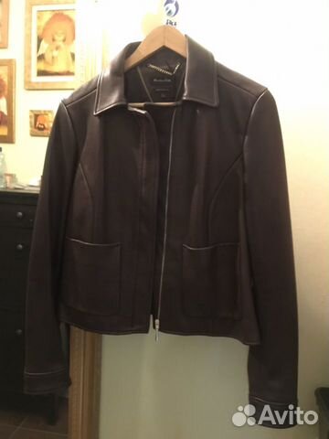 Кожаная куртка Massimo Dutti, L, новая