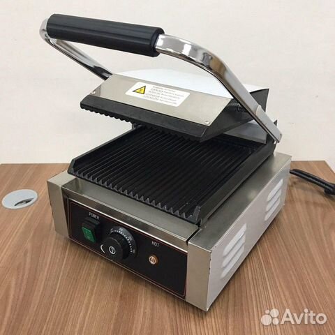 Гриль контактный прижимной рифлёный (новый)