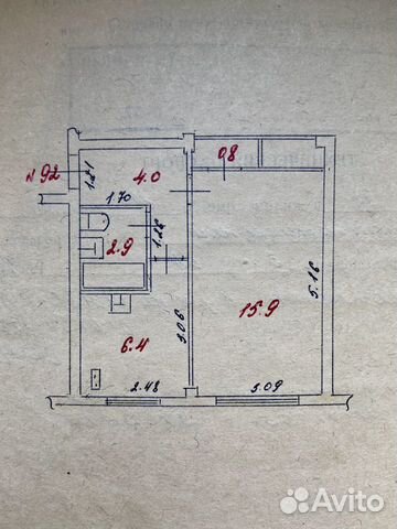 1-к квартира, 30 м², 4/5 эт. 1-к квартира, 30 м², 4/5 эт.