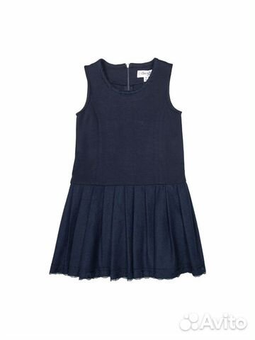 Школьная форма, сарафан синий 134