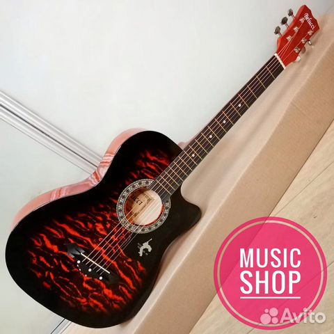 Гитара новая акустика с узким грифом