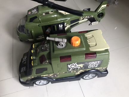 Dickie Военный Вертолёт И Передвижная Тюрьма Фурго