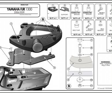 Крепление верхнего кофра Givi E228