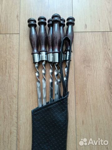 Шампура с дер. ручкой в колчане