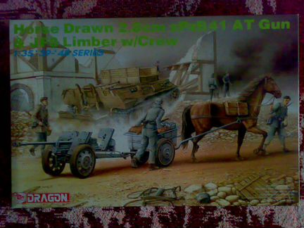 Сборная модель DML Horse Drawen 2.8cm sPzB41