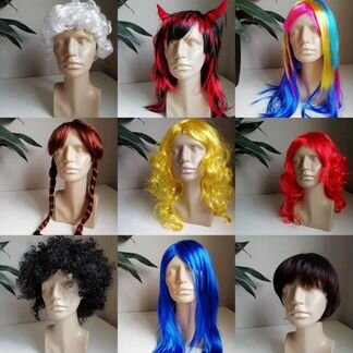 Парики карнавальные цветные