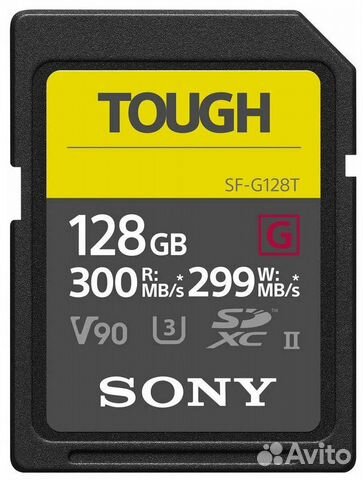 Карта памяти sony tough sdxc 128gb 277r 150w sf m128t t