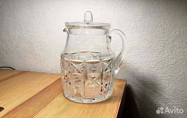 Кувшин хрустальный 1,5 л с крышкой