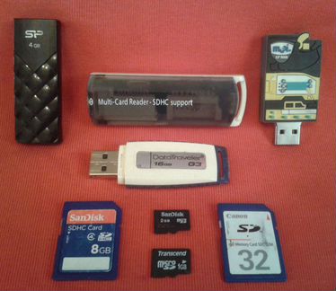 USB-накопители/флешки,карты памяти,картридер