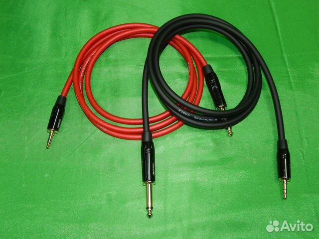 Кабель jack 6,35 на mini jack 3.5 1.5m