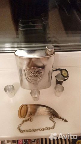 Набор охотника, рыбака.Фляга с коньяком