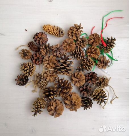 Шишки сосновые натуральные декор интерьера 23 шт