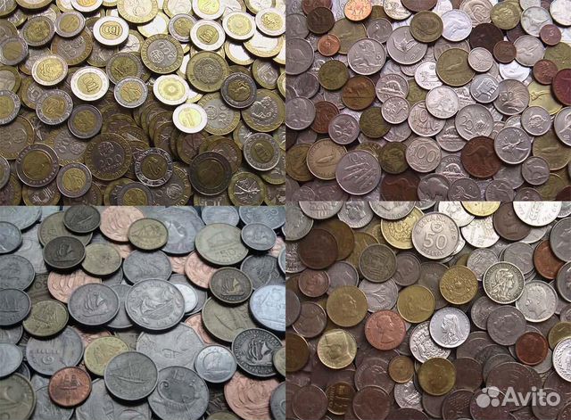 Коллекция иностранных монет 50 монет