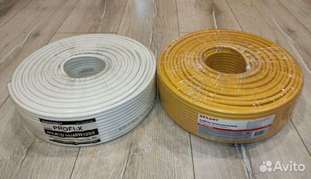 Медный коаксиальный тв кабель RG6 Cu (75 Ом)