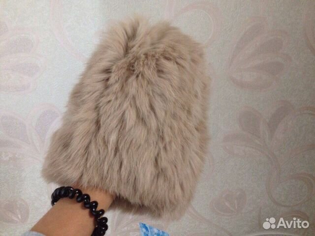 Шапка из меха кролика новая