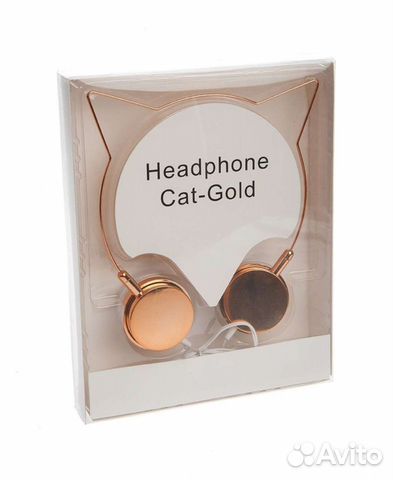 Наушники проводные Котик
