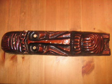 Настенное панно СССР маска гипс истукан