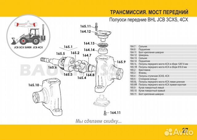 Запчасти JCB