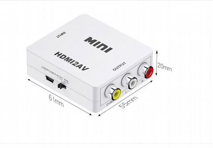 Переходник конвертер hdmi в AV (тюльпаны) / hdmi 2