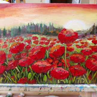 Картина маслом на холсте пейзаж