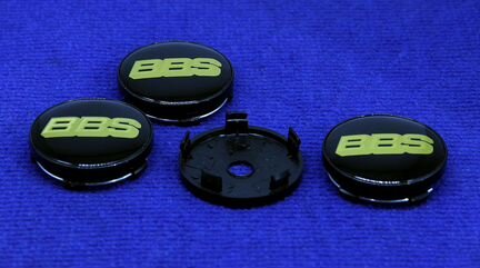 Комплект колпачков для литого диска BBS чер/зол
