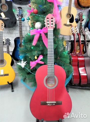 Гитара классика красная матовая