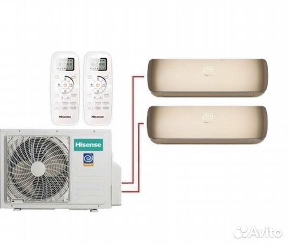 Hisense AMW2-14U4SRE+AMS-09UR4svetg67 (C) 2 шт