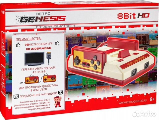 8 bit Приставка Retro Genesis 8 Bit HD (300 игр)