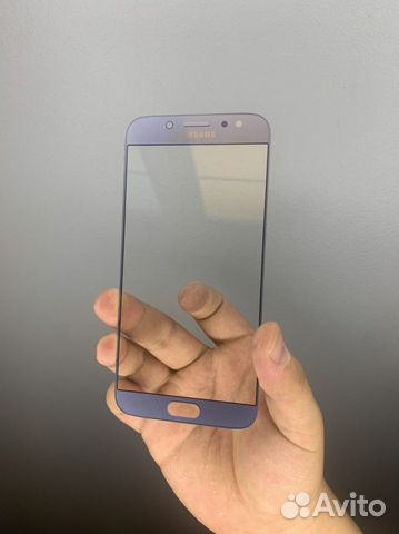 Стекло для переклейки samsung galaxy j7 pro blue