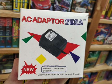 Джойстик Sega 16 bit, блок питания, кабель тв