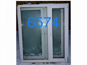 Окно бу пластиковое, 1550(в) х 1300(ш) № 6574