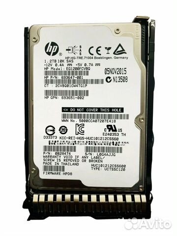 Жесткий Диск HP 1.2TB 697631-001 SAS 2,5