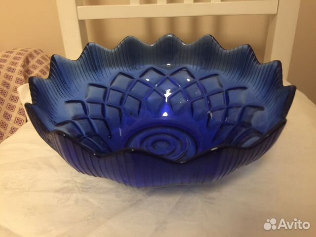 Стеклянная цветная посуда СССР