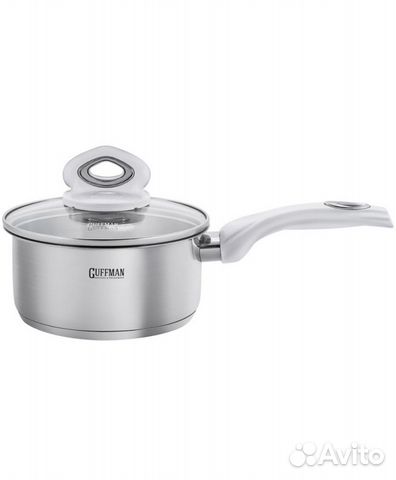 Ковш с крышкой стеклянной Guffman новый