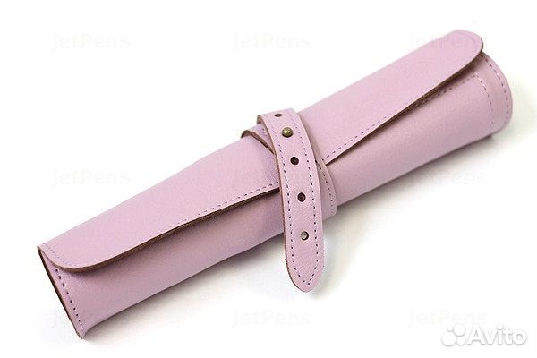 Пенал новый из натуральной кожи лавандового цвета